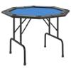 VRAXO Poker Table Blue Engineered Wood, Felt, Artificial Leather, Steel,Poker & Games Tables-80405 view 2