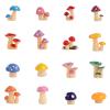 16pcs Mini Mushrooms, Cute Resin Miniature Tiny Mushrooms for Crafts Small Figurines Ornament Perfect Decorations for Home Cake Dollhouse Fairy Garden Outdoor Micro Landscape DIY view 1