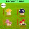 16pcs Mini Mushrooms, Cute Resin Miniature Tiny Mushrooms for Crafts Small Figurines Ornament Perfect Decorations for Home Cake Dollhouse Fairy Garden Outdoor Micro Landscape DIY view 2
