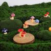 16pcs Mini Mushrooms, Cute Resin Miniature Tiny Mushrooms for Crafts Small Figurines Ornament Perfect Decorations for Home Cake Dollhouse Fairy Garden Outdoor Micro Landscape DIY view 3