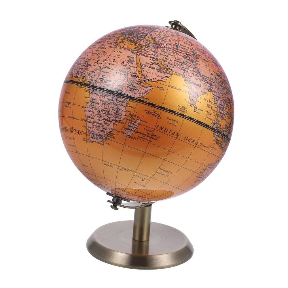 CIYODO Elegant European Style Globe Ornament for Home Office Decor Material Stable Base for Living Room Educational Use