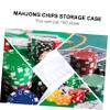CIYODO 1pc Chip Storage Box Organizers for Mahjong Chips Lightweight Design Easy to Carry view 2