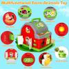 Ellinjan Montessori Learning Toys for 1 2 3 Year Old Boys Girls, Musical Farm Animals for Toddlers 1-3, Interactive Barn Toy with Light & Sound, Birthday Gifts for Baby Kid Toddler Age 12-18 Months view 2