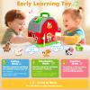 Ellinjan Montessori Learning Toys for 1 2 3 Year Old Boys Girls, Musical Farm Animals for Toddlers 1-3, Interactive Barn Toy with Light & Sound, Birthday Gifts for Baby Kid Toddler Age 12-18 Months view 4