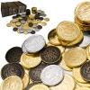ACTIONDRAKE Metal Pirate Coins, 110 Pieces Lots of Toys Gold Coins for Board,for DND Props Accessories, Treasures and Treasure chests Fantasy Dragon Coinsfor RPG Tablelap view 1