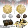 ACTIONDRAKE Metal Pirate Coins, 110 Pieces Lots of Toys Gold Coins for Board,for DND Props Accessories, Treasures and Treasure chests Fantasy Dragon Coinsfor RPG Tablelap view 2