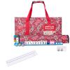 American Mahjong Game Set, 166 White Tiles,4 All-in-One Color Rack/Pushers,Complete Mahjong Tile Set Red Printed Bag with 1 PCS Card Reader for Mahjong (Purple),Acrylic,Card Line Finder & Rules Helper view 1