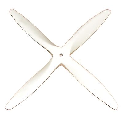 TYXTTGY 10x6/10x7/10x8 CW 4-Blade Wood Propeller with White Color for Fuel Enging RC Model Airplane Fixed Wing Aircraft(10x7)