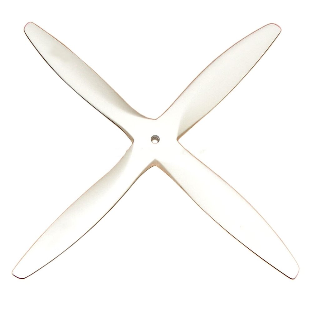 TYXTTGY 10x6/10x7/10x8 CW 4-Blade Wood Propeller with White Color for Fuel Enging RC Model Airplane Fixed Wing Aircraft(10x7)