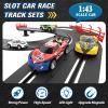 3-in-1 Slot Car Race Track Set with 4 High-Speed Cars, Electric Track, Dual Racing Game with Lap Counter & 2 Controllers, and Circular Overpass Design  Toy Gift for Boys Kids Ages 4-6 6-8 8-12 view 2