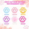 12Pcs Cat Paw Squishy Toys - Kawaii Cat Paw Mochi Squishy Sensory Toys for Kids, Mini Stress Relief Fufu Toys, Handmade Soft Pull & Stretch Squishies for Kids & Adults view 3