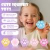 12Pcs Cat Paw Squishy Toys - Kawaii Cat Paw Mochi Squishy Sensory Toys for Kids, Mini Stress Relief Fufu Toys, Handmade Soft Pull & Stretch Squishies for Kids & Adults view 4