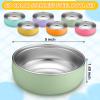 Nuogo 6 Pcs 304 Stainless Steel Baby Bowls with Removable Silicone Shell Toddler Bowls Kids Anti Scald Snack Container for Food Feeding, Dishwasher Safe (Fresh Color) view 4