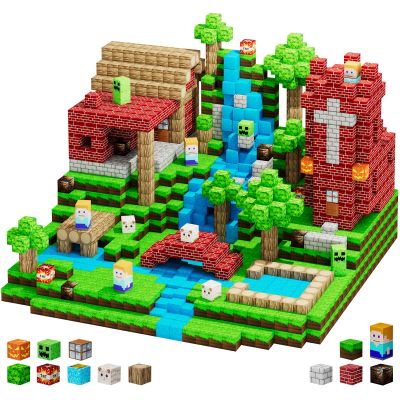 100 PCS Magnetic Blocks - Building Blocks Toy Magnetic Tiles Easter Basket Stuffers for Kids, Build World Cubes Toys Gifts for Kids Boys Girls Age 3 4 5 6 7 8-12 Year Old, Christmas Birthday Gift