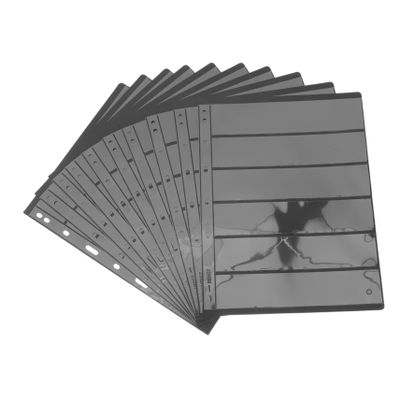 GANAZONO 10pcs Stamp Protecting Pockets Album Pages for Coin Holders Double-sided Pvc Inserts for Stamp Collecting for Banknotes and Cards Storage