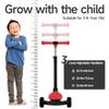 3 Wheel Kick Scooter for Kids, Adjustable Height Portable Toddler Scooter, Stable Lean-to-Steer Wide Standing Board Scooters for Outdoor Cycling Children Boys & Girls Ages 3-8(Red) view 2