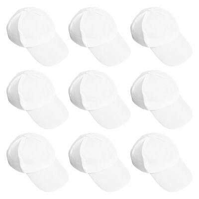 Alasum Bulk Kids Baseball Hats, White Blank Caps for Heat Press, Kids Baseball Caps for Boys and Girls, Adjustable Bulk Hats for Personalization & Crafts