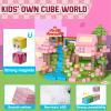 Uucoco 100PCS Magnetic Blocks - Princess Castle Building Toys Montessori Sensory Toys Birthday GIFS for Girls 3 4 5 6 7 8 9 10+ Years Old, Creative Magnets Games for Toddler Kids view 4
