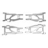 BeaxTurbo Racing Upgrade Parts RC CNC Aluminum7075 Upgrade Front&Rear Lower Arms for TRAXXAS JATO4x4 1/8 (Silver) view 1