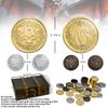 ACTIONDRAKE Metal Pirate Coins, 50 Pieces Lots of Toys Gold Coins for Board,for DND Props Accessories, Treasures and Treasure chests Fantasy Dragon Coinsfor RPG Tablelap view 2