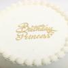 1 PCS Happy Birthday Princess Cake Topper, Gold Mirror Acrylic Cake Sign Decorations, Women Girls Birthday Princess Cake Topper Valentine's Day Mother's Day Cake Decoration view 1