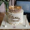 1 PCS Happy Birthday Princess Cake Topper, Gold Mirror Acrylic Cake Sign Decorations, Women Girls Birthday Princess Cake Topper Valentine's Day Mother's Day Cake Decoration view 3