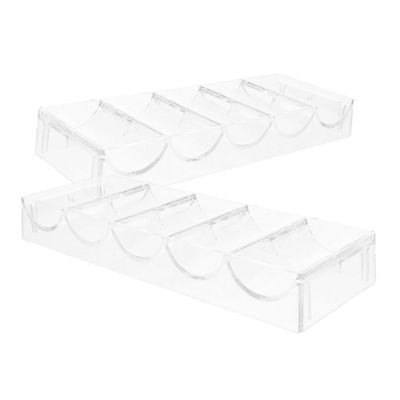 BESPORTBLE 2pcs Clear Poker Chip Case Wear-resistant Storage Organizer for Poker Chips Multi-functional Tray for Items and Portable Holder