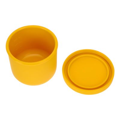 Toddmomy 1pc Silicone Bowl Lid for Boys and Girls Portable Food Serving Bowl for Microwave Safe Bright Colors Space-saving Snack Container and Elastic Design