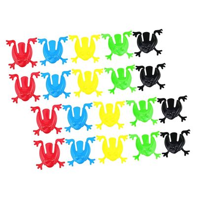 BCOATH 100pcs Bouncing Frog Toys Plastic Jumping Frogs Toys Boys and Girls Party Favors Decorations Cartoon