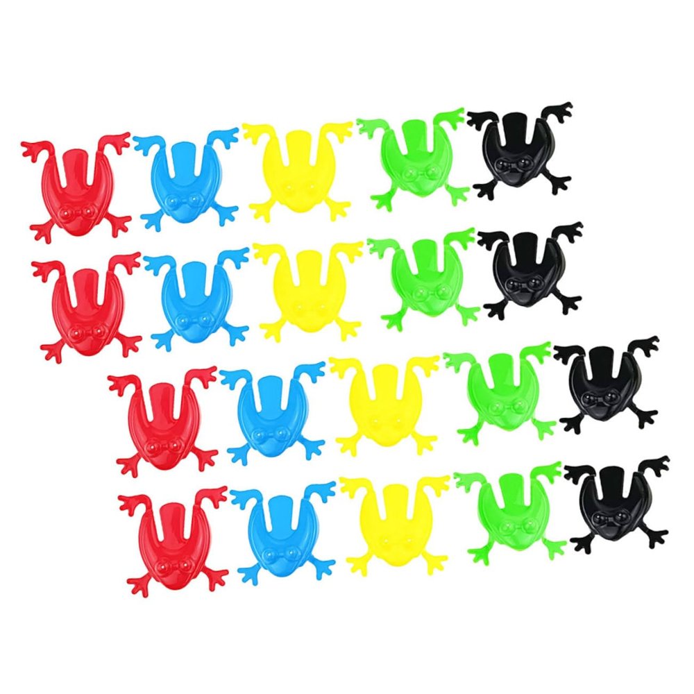 BCOATH 100pcs Bouncing Frog Toys Plastic Jumping Frogs Toys Boys and Girls Party Favors Decorations Cartoon