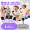 Mini Karaoke Machine for Kids, 2026 TOP Toys Birthday Valentine's Day Gifts Ideas for Girls Ages 4, 5, 6, 7, 8, 9, 10, 12+ Years Old, Portable MP3 Player with 4 Wireless Mics for Family Home Party view 3