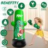 Inflatable Dino Punching Bag for Kids, 47 Tall Bop Bag Punching Toy, Inflatable Dinosaur Toy with Bounce- Back Action for Ages 3-8, Great for Boys and Girls view 3