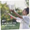 KONTONTY 8pcs Kids DIY Blank Parachute Toys for Boys and Girls Mini Plastic Soldier Parachutes Outdoor Flying Playthings for Creative Play Random Color view 3