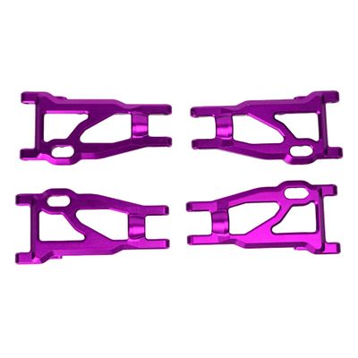 BeaxTurbo Racing Upgrade Parts RC CNC Aluminum7075 Upgrade Front&Rear Lower Arms for TRAXXAS JATO4x4 1/8 (Purple)