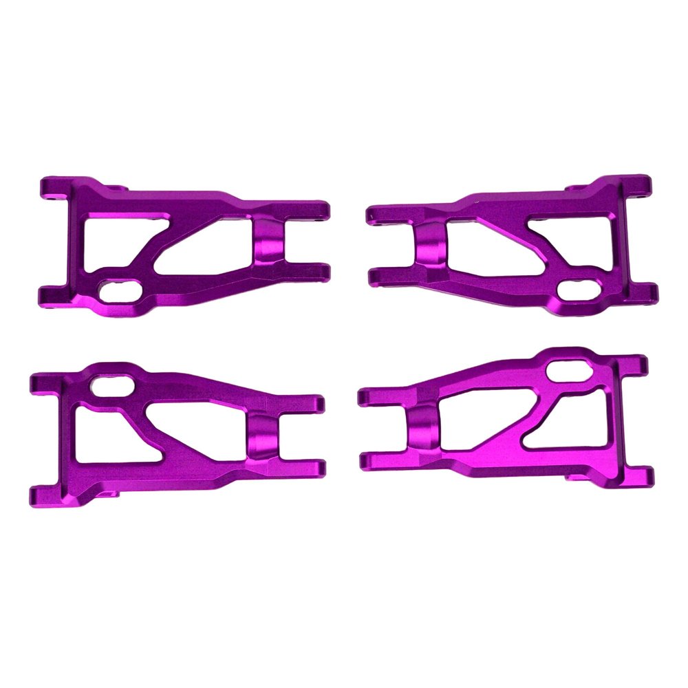 BeaxTurbo Racing Upgrade Parts RC CNC Aluminum7075 Upgrade Front&Rear Lower Arms for TRAXXAS JATO4x4 1/8 (Purple)