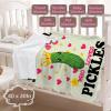 Just A Girl Who Loves Pickles Blanket for Girls Boys, 50"x40"Cute Pickle Gifts for Pickle Lovers Green Cucumber Blankets for Kids Pet, Lightweight Flannel Novetly Funny Food Blankets for Sofa Bed Car view 3