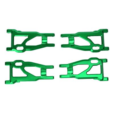 BeaxTurbo Racing Upgrade Parts RC CNC Aluminum7075 Upgrade Front&Rear Lower Arms for TRAXXAS JATO4x4 1/8 (Green)