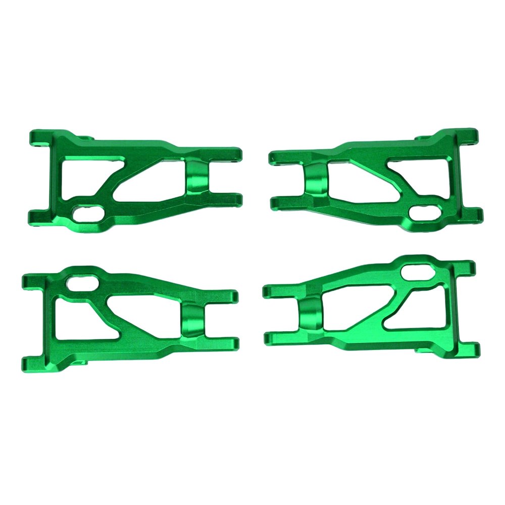 BeaxTurbo Racing Upgrade Parts RC CNC Aluminum7075 Upgrade Front&Rear Lower Arms for TRAXXAS JATO4x4 1/8 (Green)