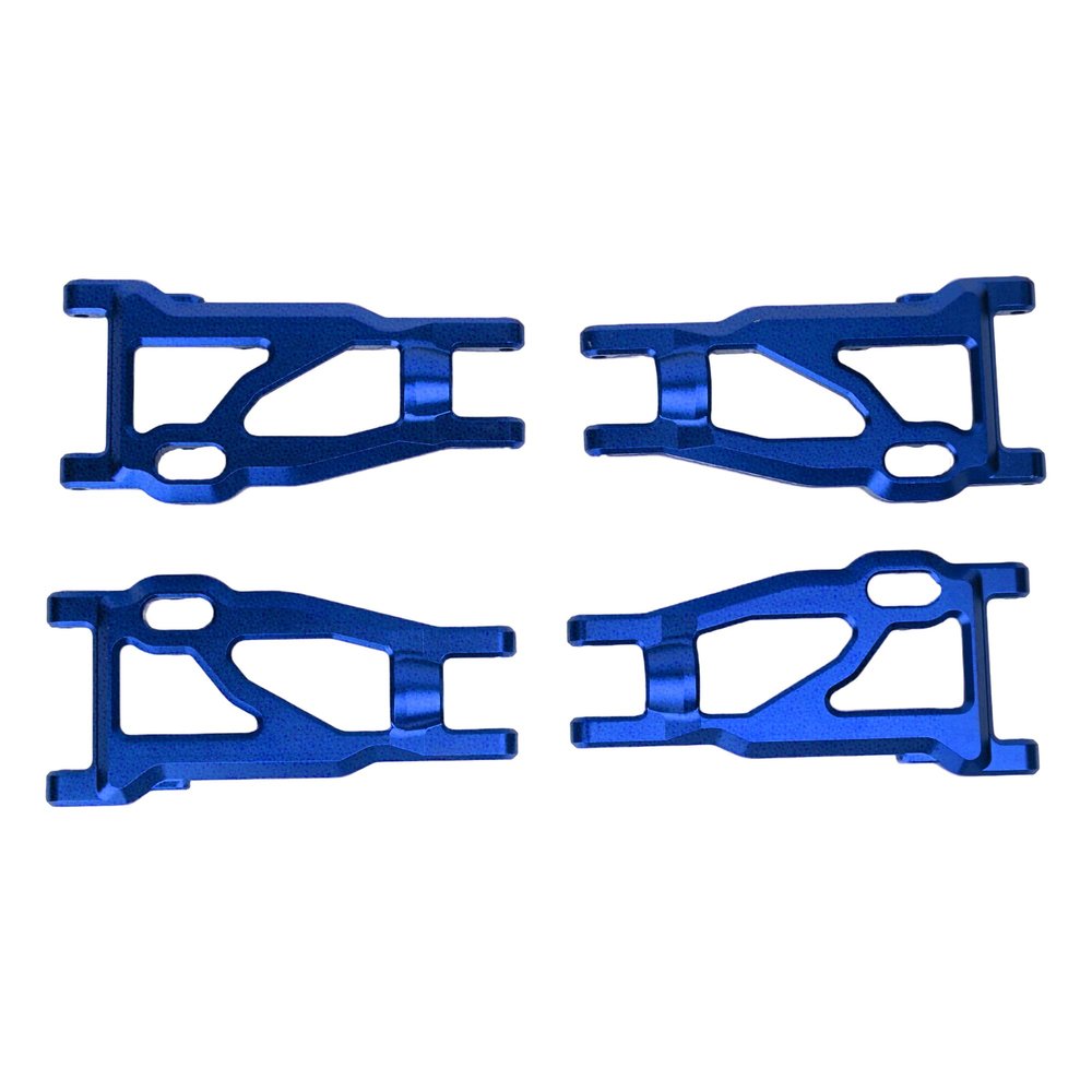 BeaxTurbo Racing Upgrade Parts RC CNC Aluminum7075 Upgrade Front&Rear Lower Arms for TRAXXAS JATO4x4 1/8 (Blue)