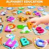 BEESTECH Animal Alphabet Flash Cards, Wooden Letter Puzzle, Educational ABC Learning Toys for 3 4 5 Year Old Boys Girls Toddlers, Preschoolers Matching Game view 3