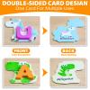BEESTECH Animal Alphabet Flash Cards, Wooden Letter Puzzle, Educational ABC Learning Toys for 3 4 5 Year Old Boys Girls Toddlers, Preschoolers Matching Game view 4