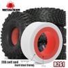 120mm 1.9 inch RC Crawler Tires Built-in EVA+Foam Double Lining for 1/10 RC Crawler car e.g. TRX-4 D90 D110 TF2 Tamiya CC01 AXI03007 90047 SCX10III Gen8 R261/4 Pcs (Red and White) view 4