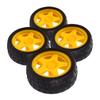Abaodam 4pcs Toy Tire Wheels for Boys and Girls Geared Car Steering Wheel Toy Dc Motor Boys and Girls for Car view 1