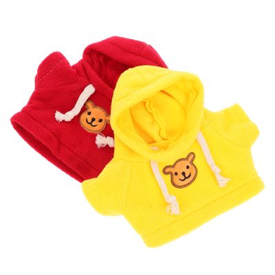 ERINGOGO 2pcs Plush Bear Doll Accessories Stuffed Animal Clothes for Girl Decor
