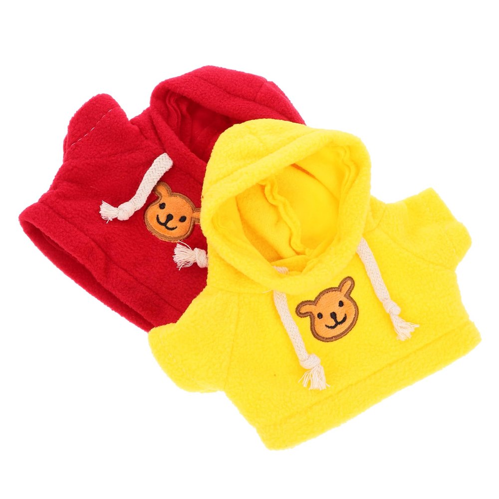 ERINGOGO 2pcs Plush Bear Doll Accessories Stuffed Animal Clothes for Girl Decor