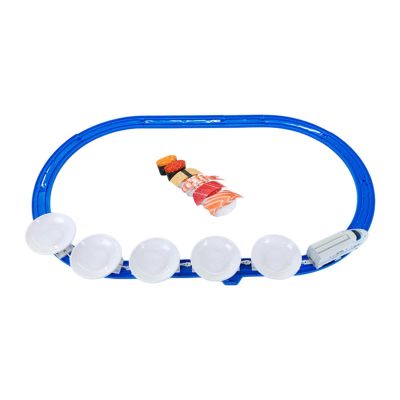 CoudarTitie Sushi Train Set Electric Train Toy Rotary Sushi Machine Set Rotating Table Food for Boys Girl, 1 Train Head