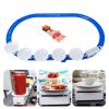 CoudarTitie Sushi Train Set Electric Train Toy Rotary Sushi Machine Set Rotating Table Food for Boys Girl, 1 Train Head view 2