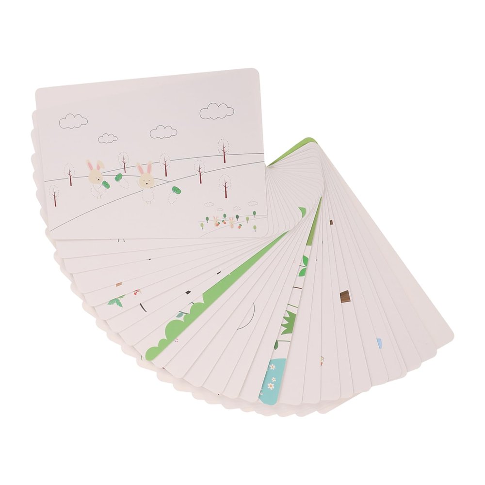 Abaodam Finger Drawing Cards for Boys and Girls Creative Finger Paint Pads Thick Paper Painting Cards for Boy Girl for Imagination and Nursery Art Activities