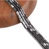 Natural Black Hematite Stone Beads Column Tube Loose Spacer Bead for DIY Necklace Bracelets Making 5/6/8mm,Black,8mm view 3