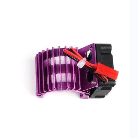 Aluminum 380/540 Electric Motor Stock Proof Cover Heat Sink Cooling Fan Suit for All 1/8 1/10 Model Cars RC Parts(380 Purple)